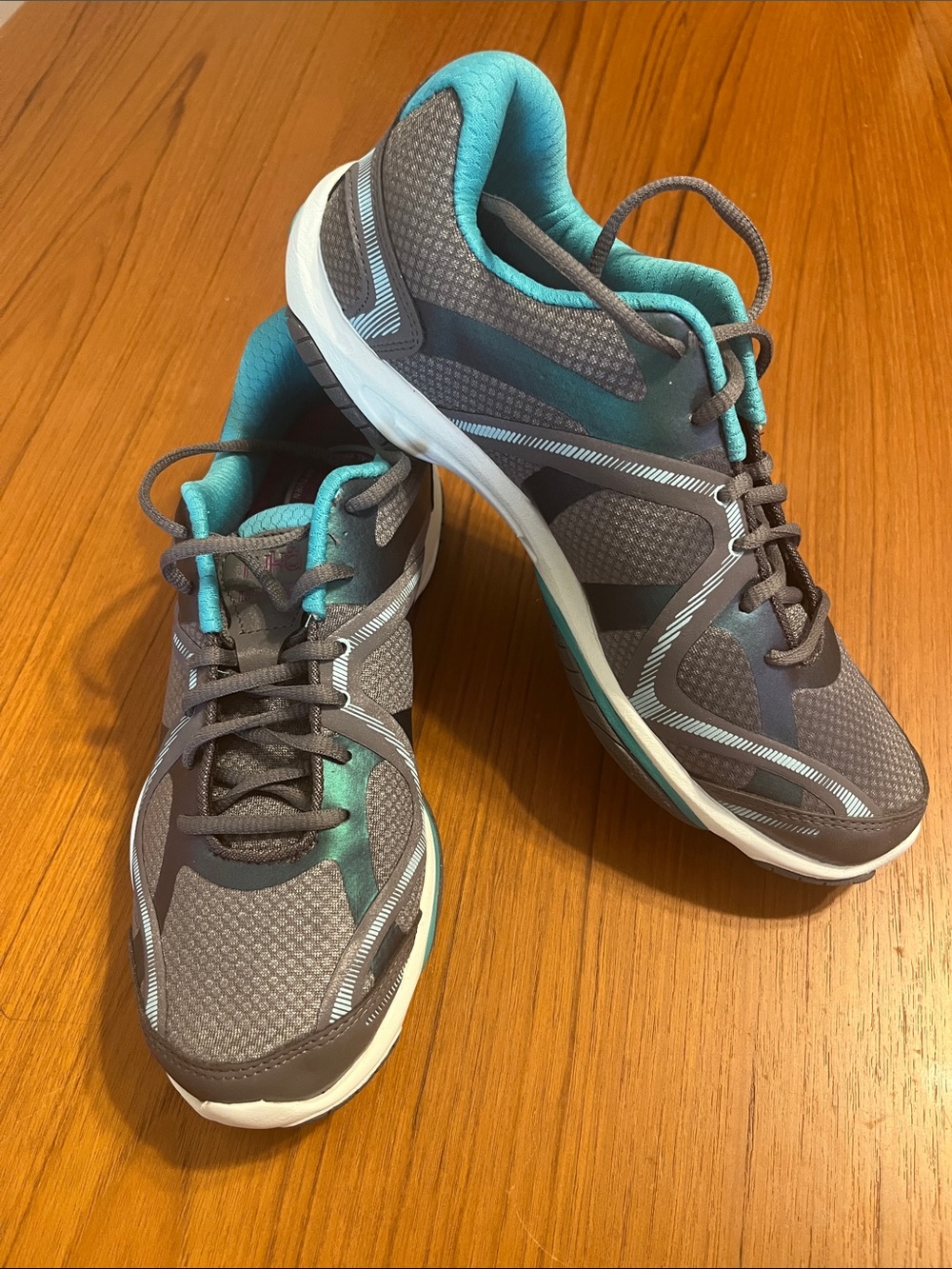 Ryka Gray and Teal Women's Athletic Sneakers - Supportive Trainer